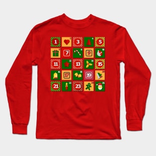 Advent Calendar Christmas Design Long Sleeve T-Shirt